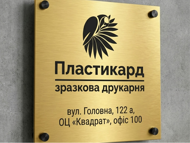 Вивіски / Таблички / Адресні таблички / Дверні таблички / Таблички Брайля